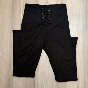 Fashion Nova Black Lace Corset Leggings